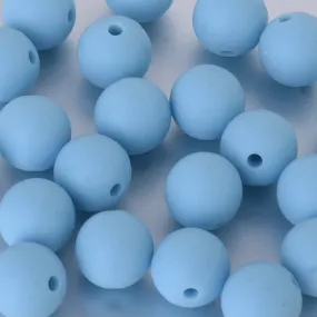 12mm Round Bulk Silicone Teething Beads Bulk Silicone Beads Wholesale DIY Silicone Bead Supplies blue 20pcs