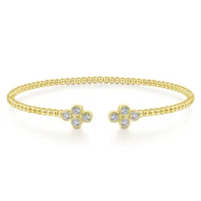 14K Yellow Gold Diamond Bangle Bracelet