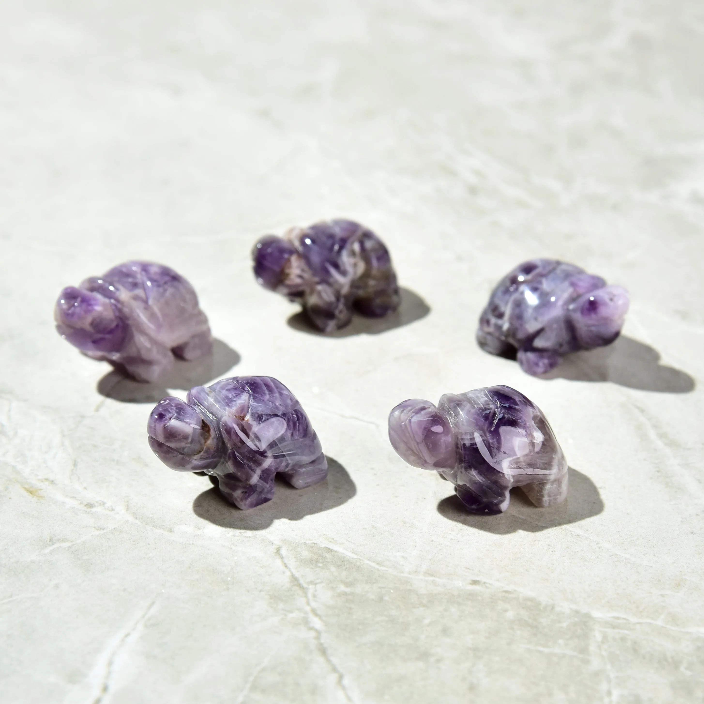 1.5 Amethyst Turtle Natural Gemstone Carving