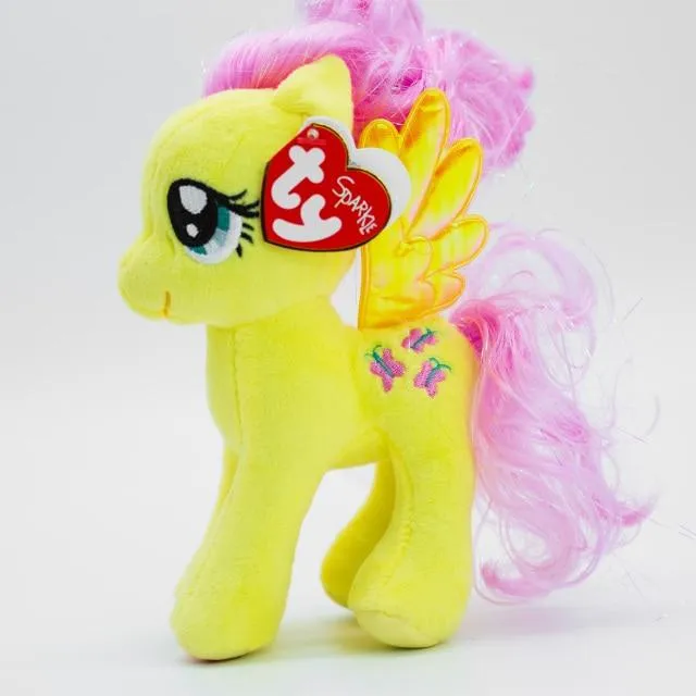 15cm Ty Beanie Animal Big Eyes Soft Stuffed Plush Colorful Pony With Shiny Wings The Multicolour Cute Pony Collection Doll Gift