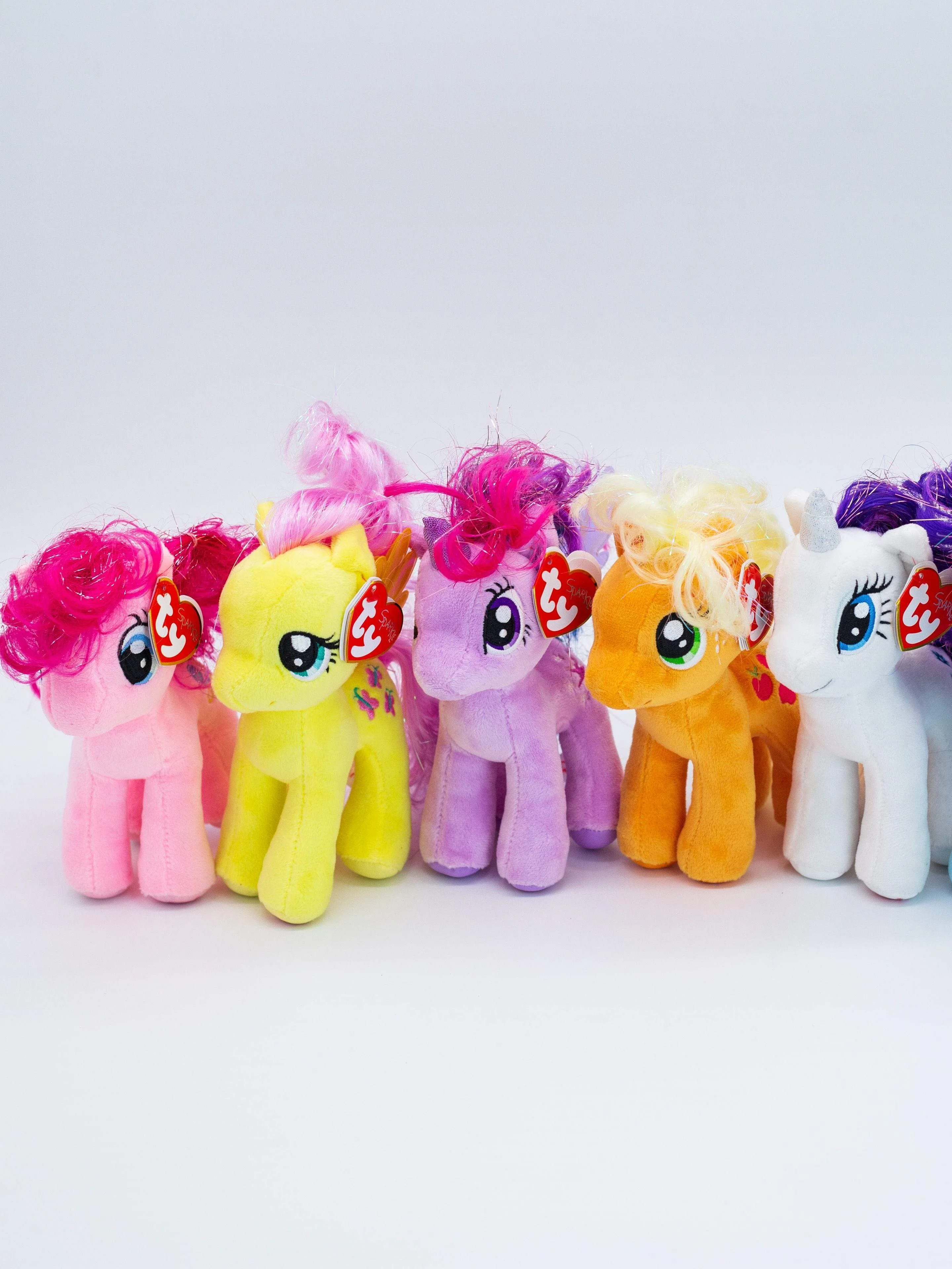 15cm Ty Beanie Animal Big Eyes Soft Stuffed Plush Colorful Pony With Shiny Wings The Multicolour Cute Pony Collection Doll Gift