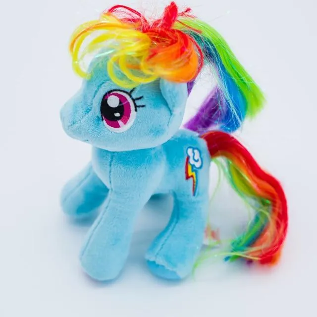 15cm Ty Beanie Animal Big Eyes Soft Stuffed Plush Colorful Pony With Shiny Wings The Multicolour Cute Pony Collection Doll Gift