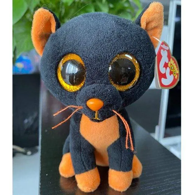 15cm Ty Big Glitter Eyes Halloween Beanies Series Plush Stuffed Animal Collectible Spider Bat Doll Toy Halloween Birthday Gift