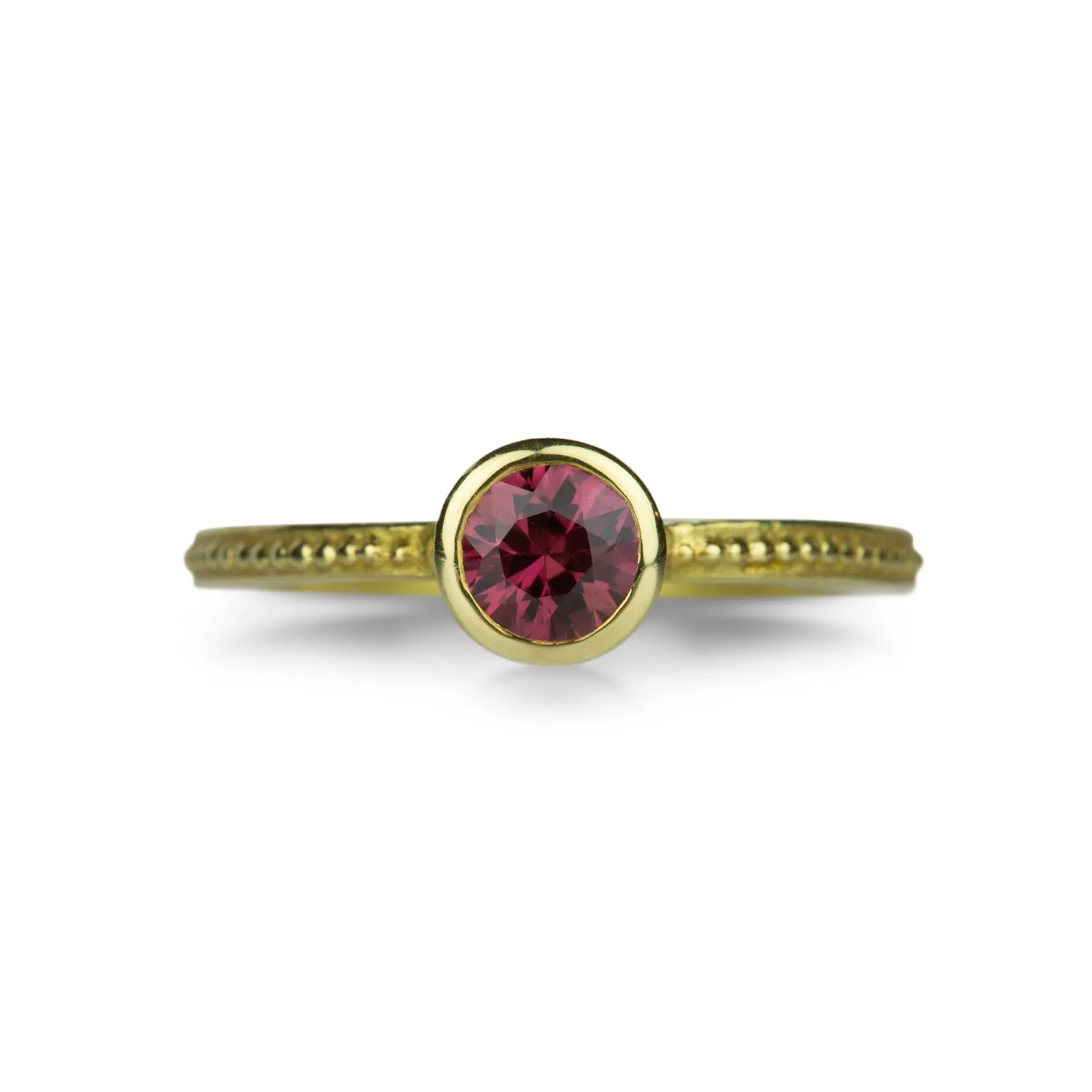 18k Burgundy Sapphire Ring