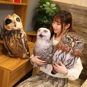 1pc 50cm Simulation Plush Owl Sleeping Pillows Soft Stuffed Animals Eagle Cushion Sofa Decor Cartoon Bird Toys For Kids Gift