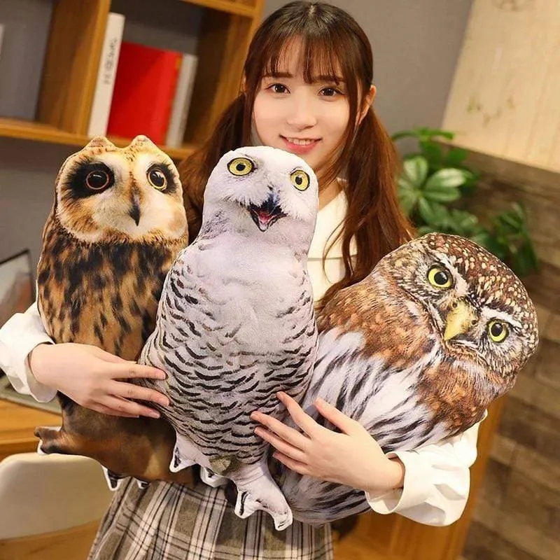 1pc 50cm Simulation Plush Owl Sleeping Pillows Soft Stuffed Animals Eagle Cushion Sofa Decor Cartoon Bird Toys For Kids Gift