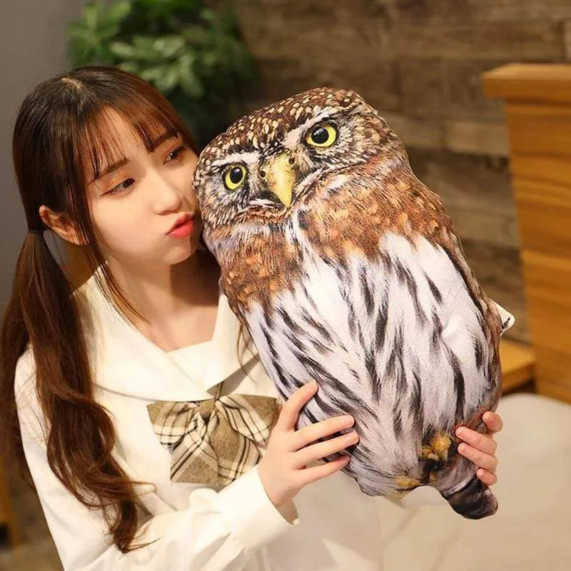 1pc 50cm Simulation Plush Owl Sleeping Pillows Soft Stuffed Animals Eagle Cushion Sofa Decor Cartoon Bird Toys For Kids Gift