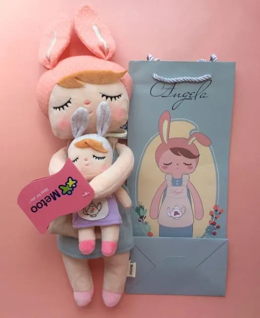 2 Piece Original Metoo Doll Plush Toys For Girls Baby Cute Rabbit Beautiful Angela Stuffed Animals For Kids