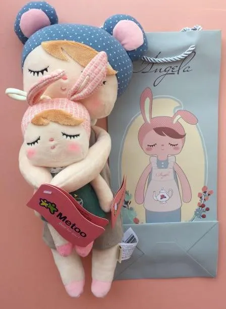 2 Piece Original Metoo Doll Plush Toys For Girls Baby Cute Rabbit Beautiful Angela Stuffed Animals For Kids