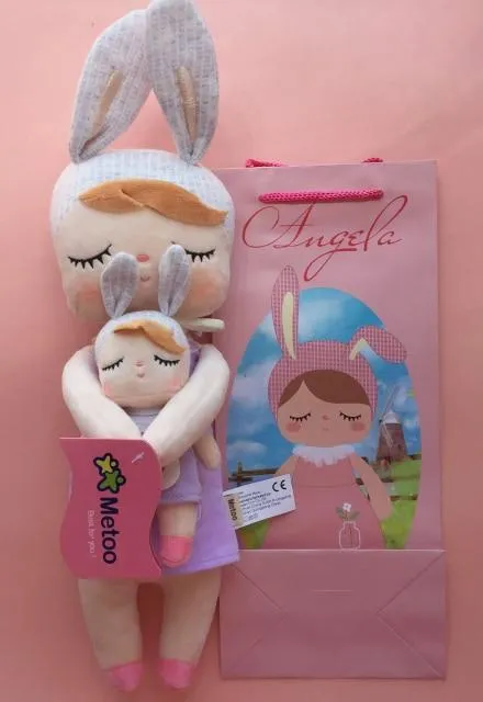 2 Piece Original Metoo Doll Plush Toys For Girls Baby Cute Rabbit Beautiful Angela Stuffed Animals For Kids