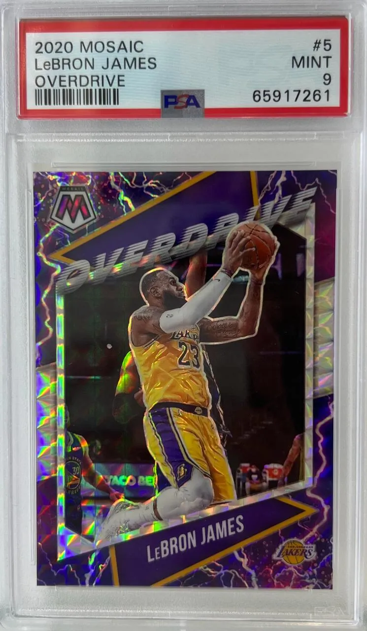 2019-20 Lebron James Panini Mosaic Overdive PSA 9