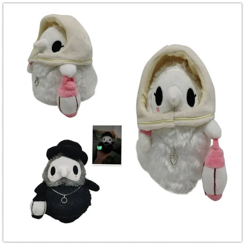 20cm Cartoon Animal Plague Doctor Stuffed Plush Toy Halloween Decoration Beak Doctor Party Prom Props Luminous Horrible Granny