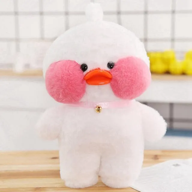 30cm Cartoon LaLafanfan Cafe Yellow Duck Plush Toy Stuffed Soft Kawaii Duck Doll Animal Pillow Girl Birthday Gift for Children