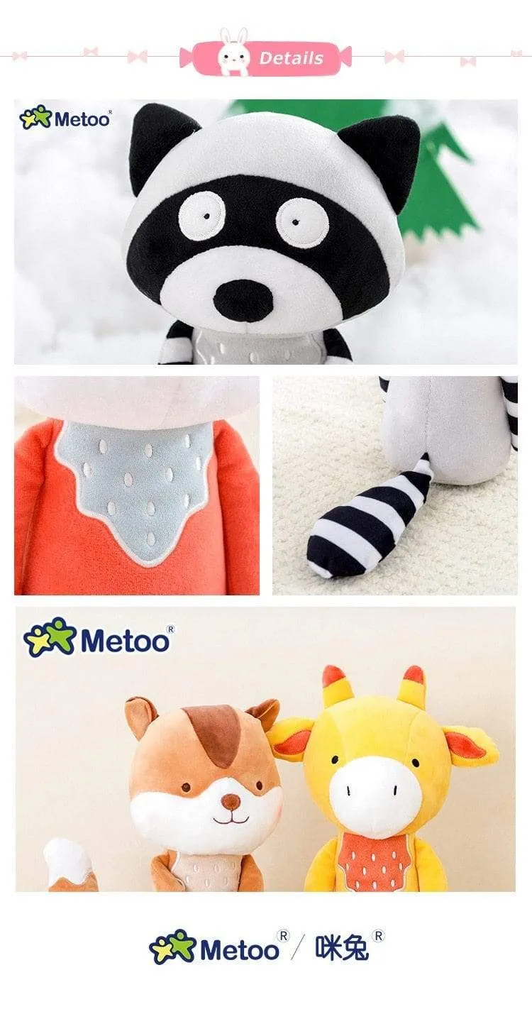 35cm Metoo Cartoon Stuffed Animals Plush Toys Fox Raccoon Giraffe Squirrel Koala Dolls For Kids Girls Birthday Christmas Gifts