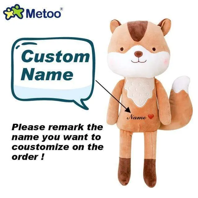 35cm Metoo Cartoon Stuffed Animals Plush Toys Fox Raccoon Giraffe Squirrel Koala Dolls For Kids Girls Birthday Christmas Gifts