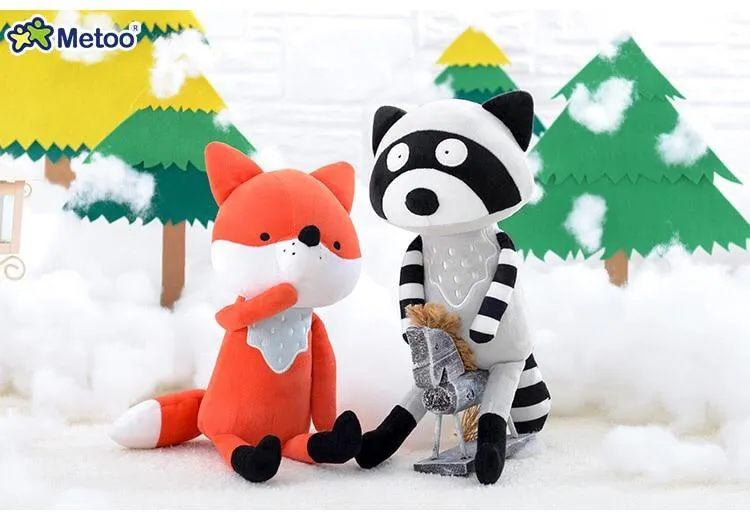 35cm Metoo Cartoon Stuffed Animals Plush Toys Fox Raccoon Giraffe Squirrel Koala Dolls For Kids Girls Birthday Christmas Gifts