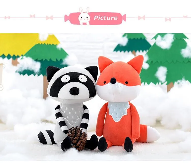 35cm Metoo Cartoon Stuffed Animals Plush Toys Fox Raccoon Giraffe Squirrel Koala Dolls For Kids Girls Birthday Christmas Gifts