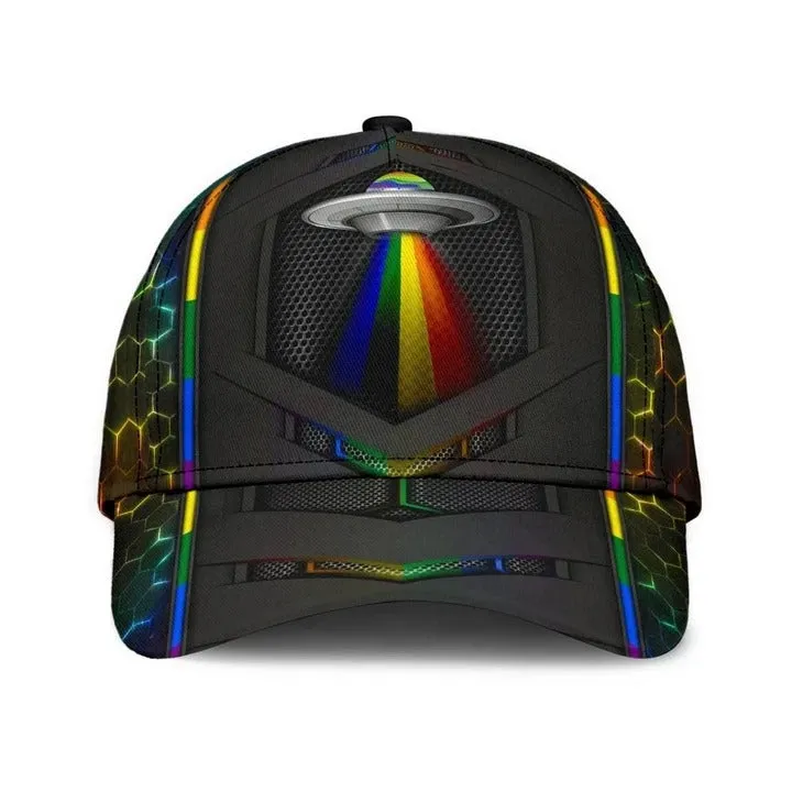 3D All Over Printed Baseball Cap For Lesbian Gay Friend, Powerful Together We Rise Lgbt Cap