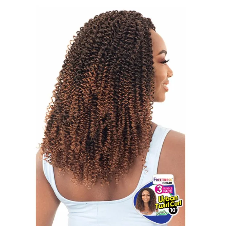 3X URBAN TWIRL CURL 10 | Synthetic Braid