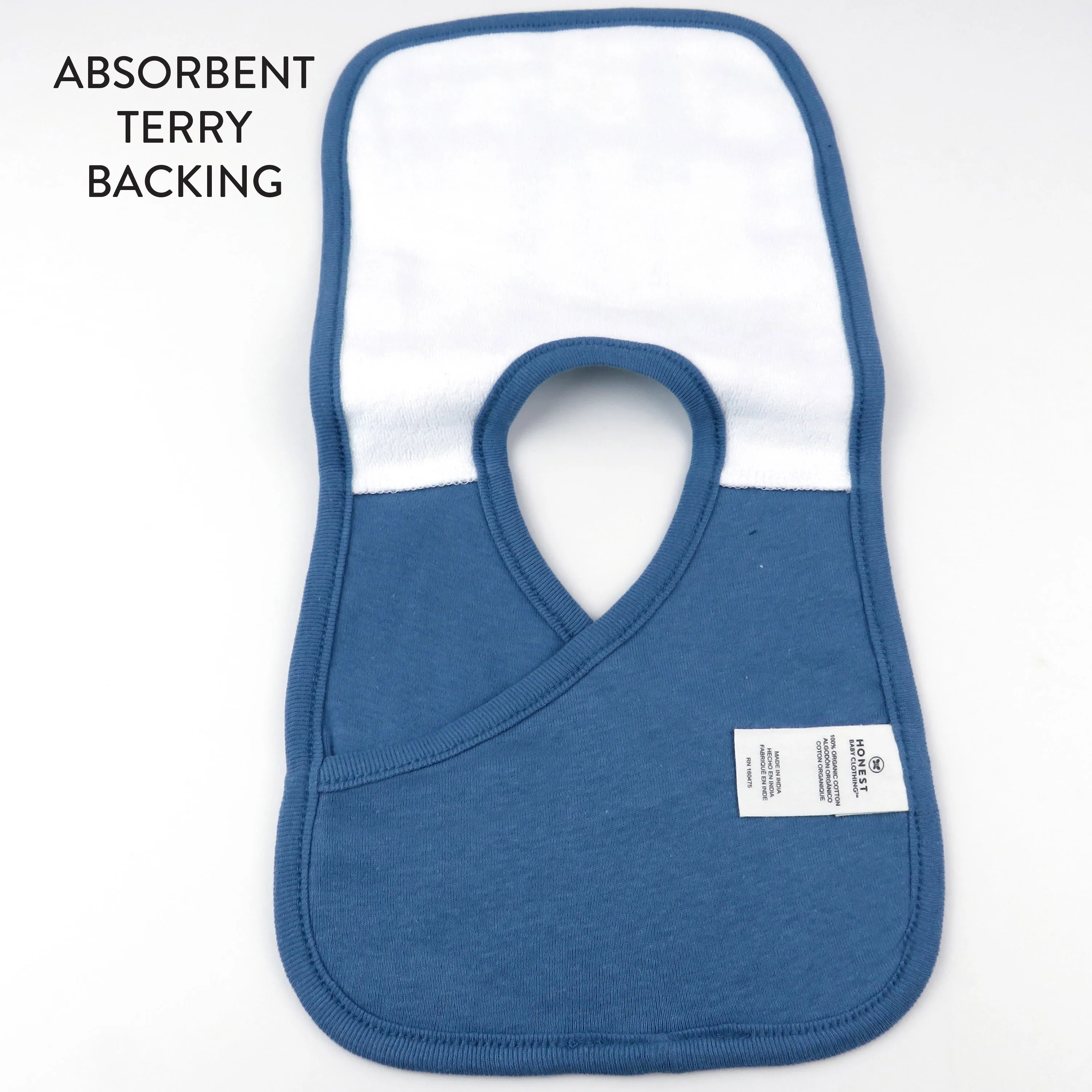 5-Pack Organic Cotton 4 in 1 Reversible Bibs