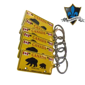 6 Canada Bear Xing Keychains