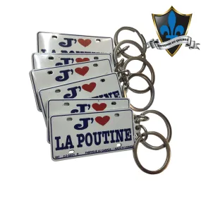 6 Montreal Poutine ❤ License Keychain