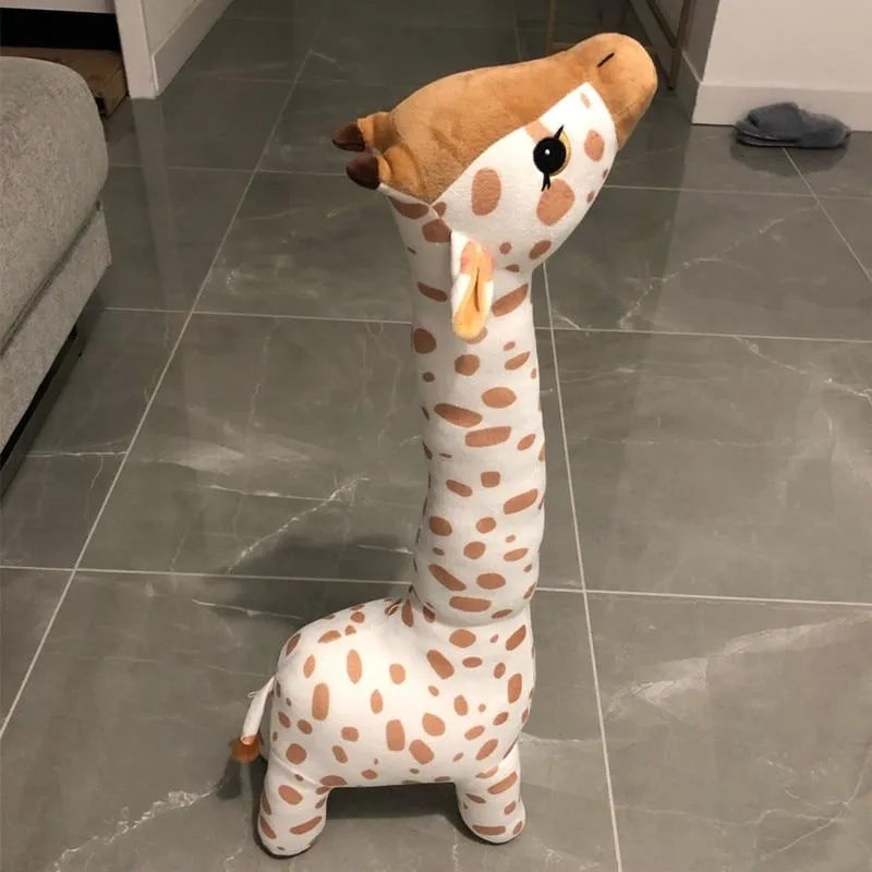 67cm Simulation Standing Giraffe Plush Toy hold pillow Soft Stuffed Animal Sophie deer Sleeping Doll Toy kids baby Birthday Gift