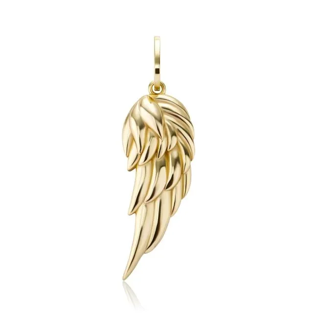 925 Sterling Silver Wings Fly Pendant