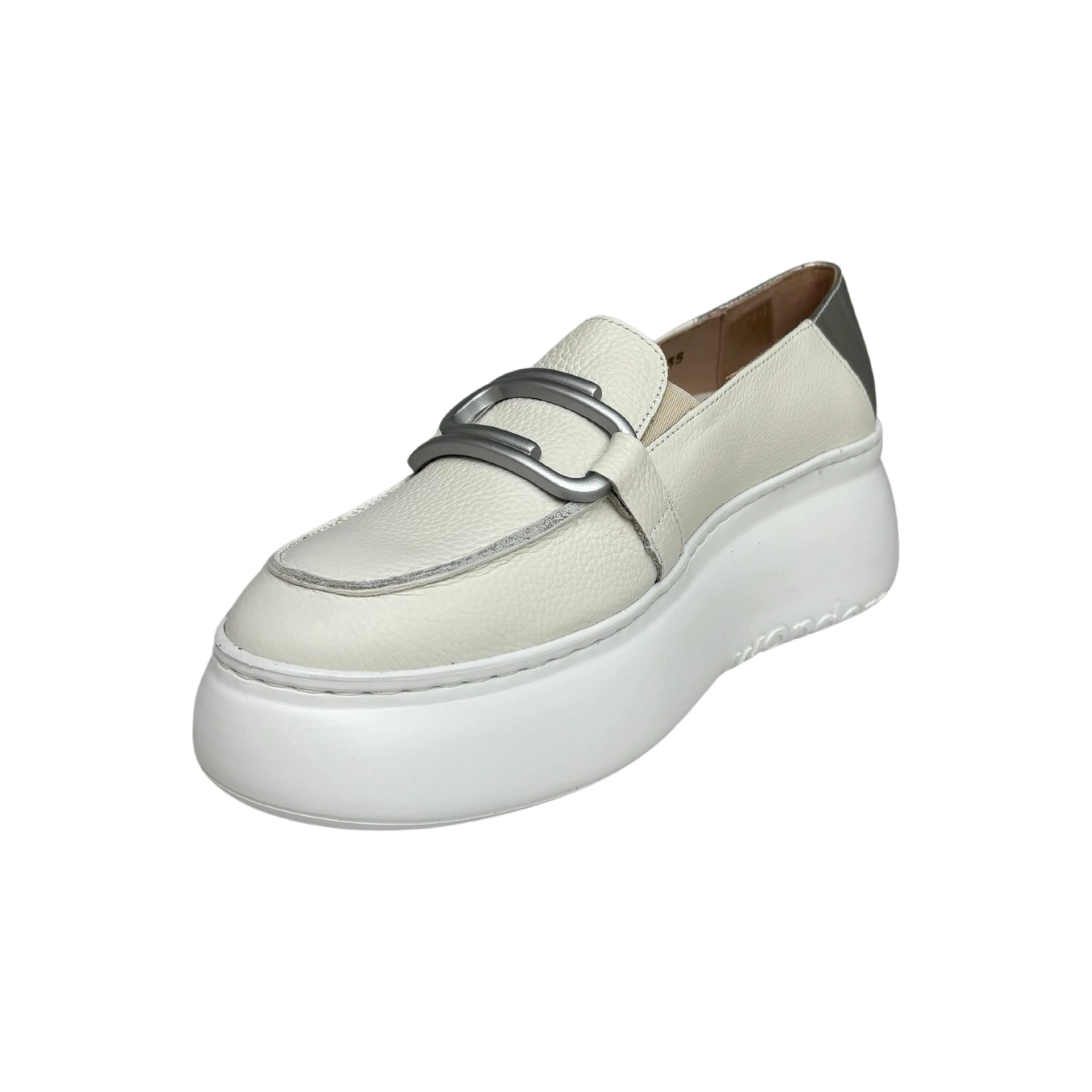 A2641 White Flatform Loafer