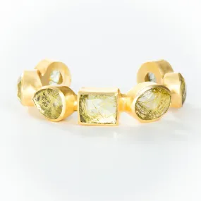 Adele Single Cuff (Yellow Rutilated Quartz)