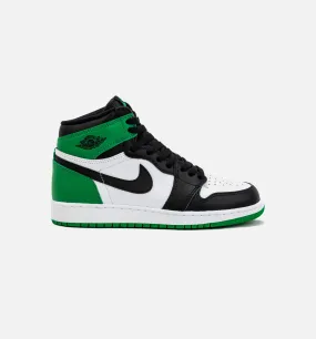 Air Jordan 1 Retro High OG Lucky Green Grade School Lifestyle Shoe - Green/Black