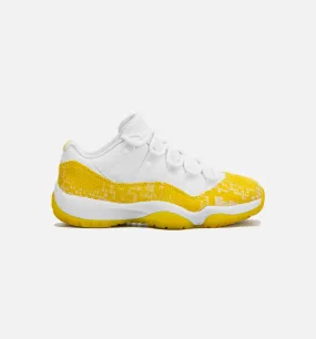 Air Jordan 11 Retro Low Yellow Snakeskin Womens Lifestyle Shoe - Yellow/White