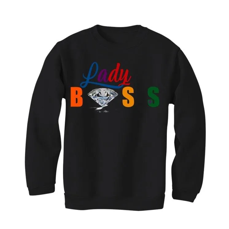 Air Jordan 2 wmns multicolor Black T-Shirt (Lady Boss)