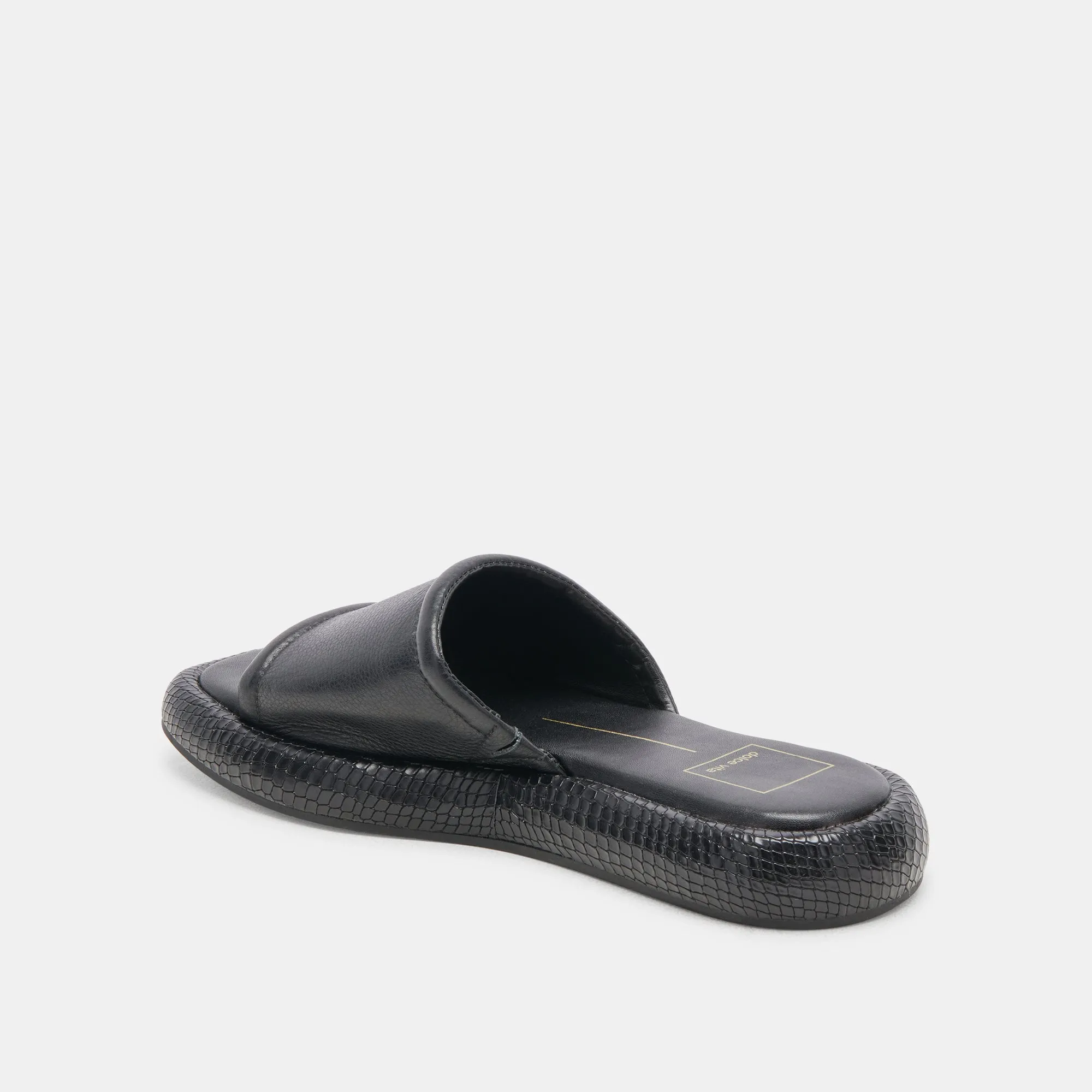 AISHA SANDALS BLACK LEATHER