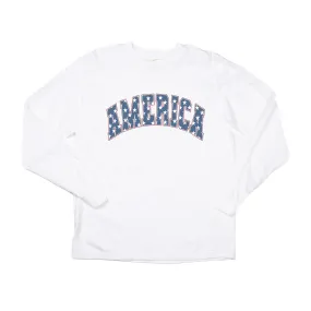 America (Stars) - Tee (Vintage White, Long Sleeve)