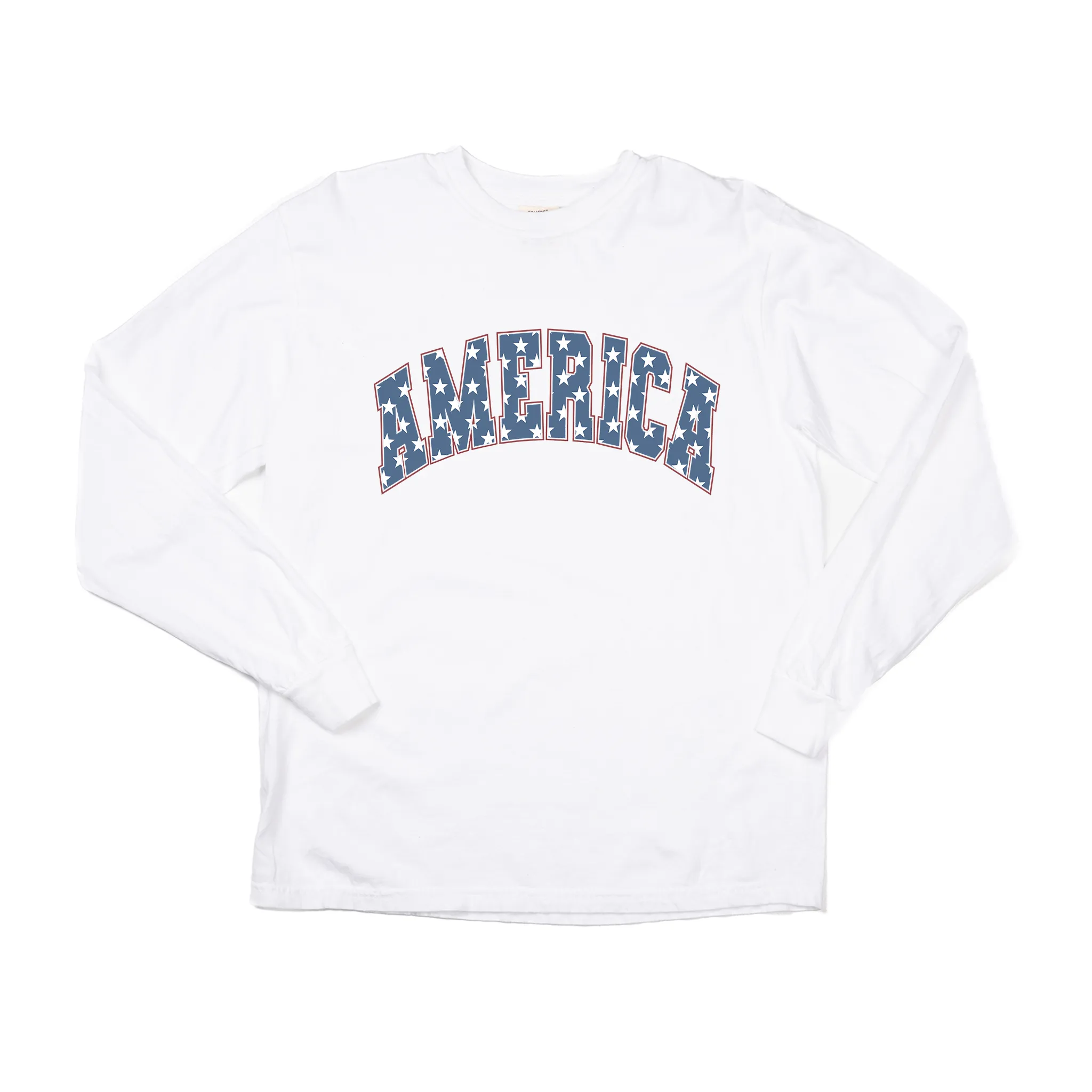 America (Stars) - Tee (Vintage White, Long Sleeve)