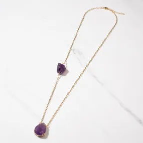 Amethyst Drop Necklace