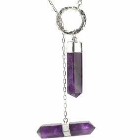 Amethyst Y Necklace