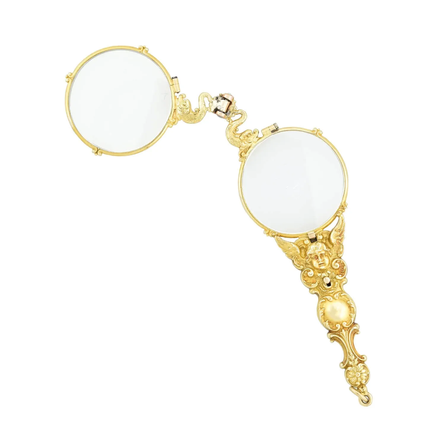 Art Nouveau 14kt Expandable Lorgnette Glasses