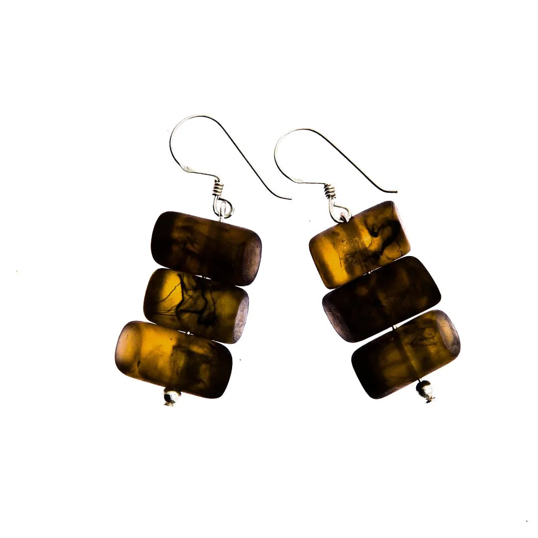 Bamboo Forest Resin Earrings