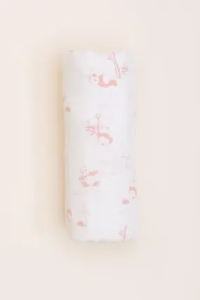 Bamboo Swaddle - Coral Bamboo Pandas