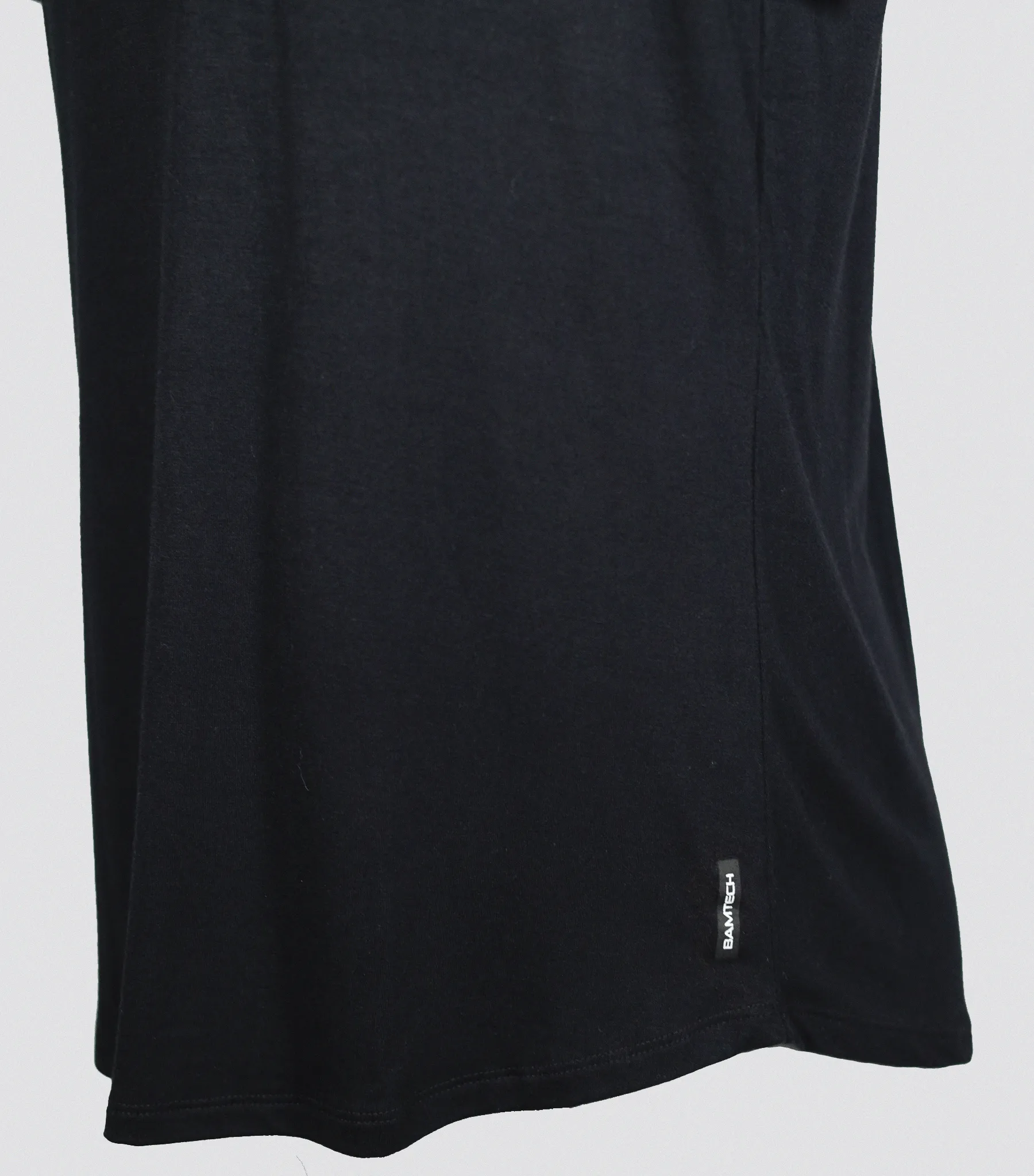 Bamboo Swift Curve-Hem Tee - Black