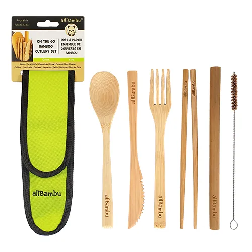 Bamboo To-Go Cutlery Set