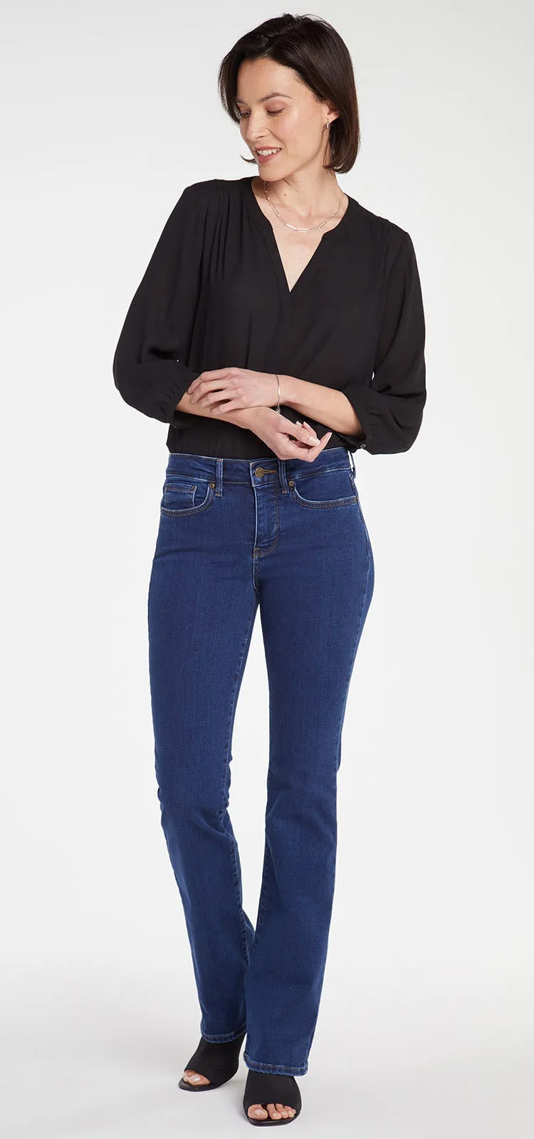 Barbara Bootcut Jeans Mediumblauw Premium Denim (Tall) | Quinn