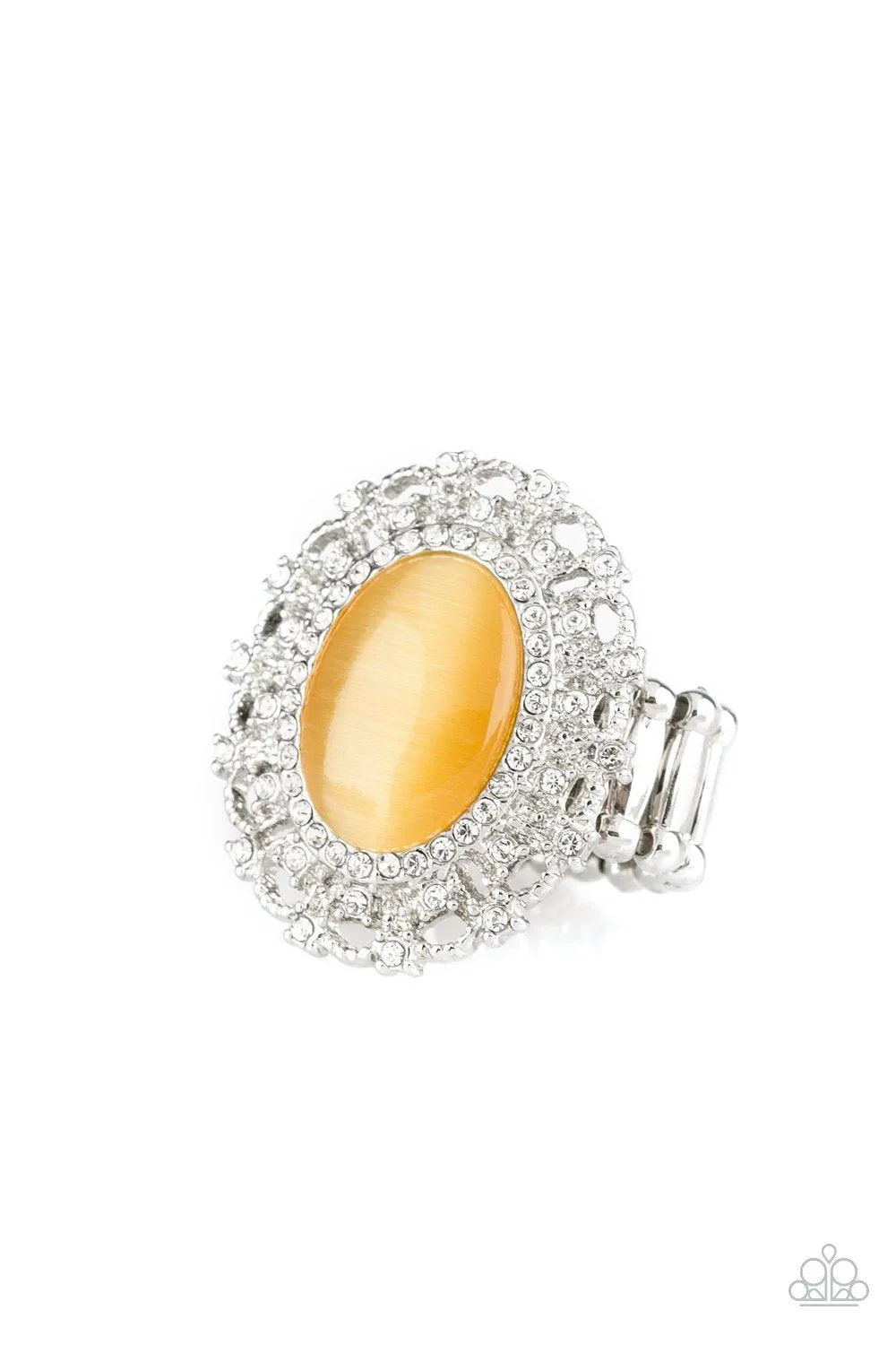 BAROQUE The Spell Yellow Moonstone Ring - Paparazzi Accessories