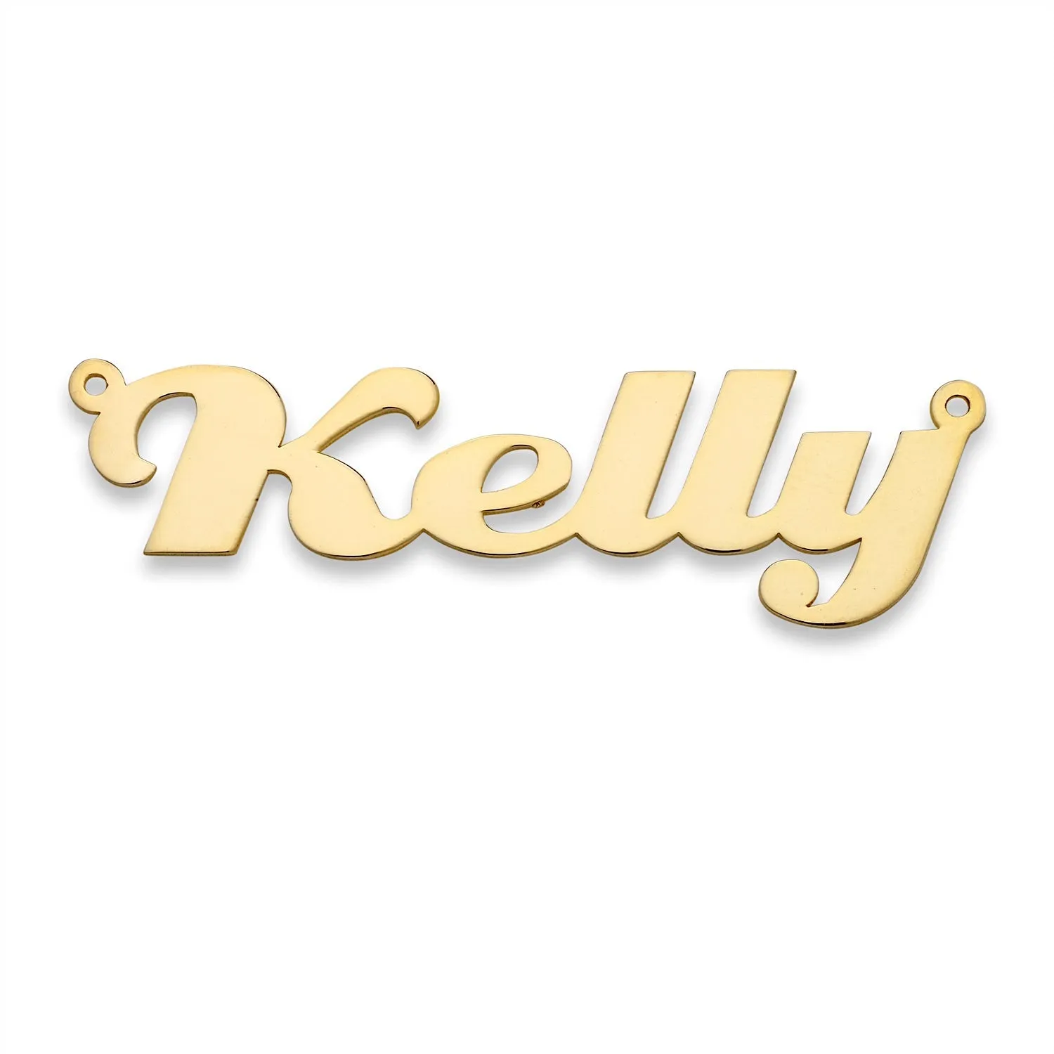 Better Jewelry Magnolia Script 14K Gold Nameplate Necklace