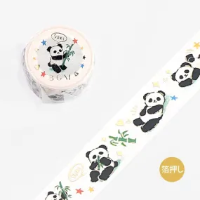 BGM Foil Stamping Panda & Bamboo Masking Tape