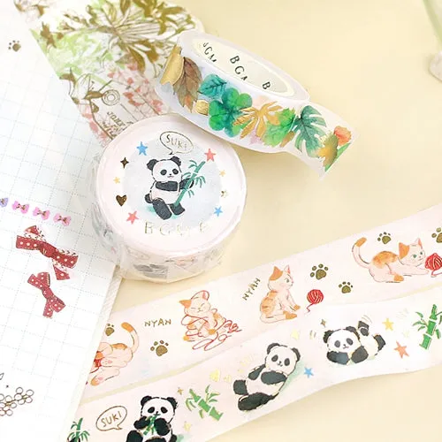 BGM Foil Stamping Panda & Bamboo Masking Tape