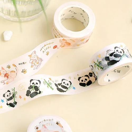 BGM Foil Stamping Panda & Bamboo Masking Tape