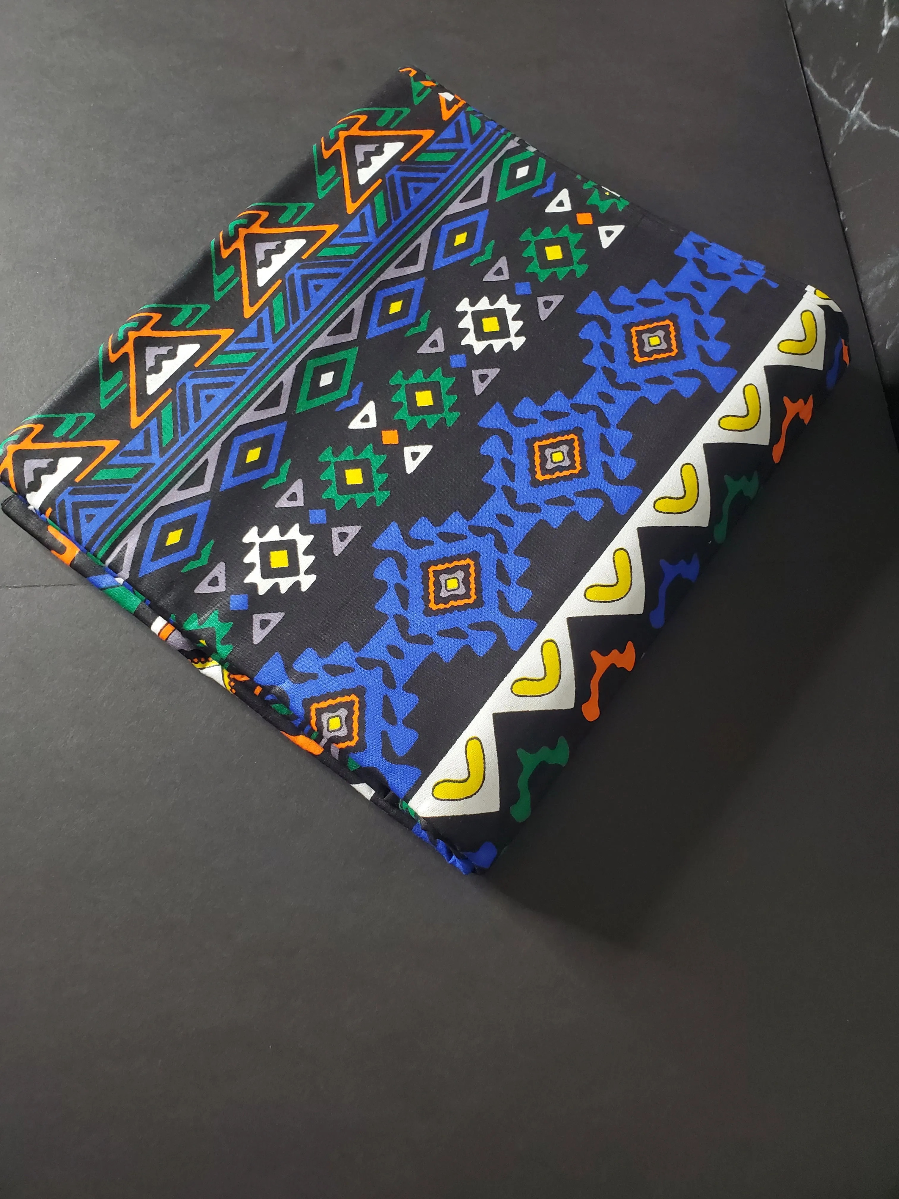 Black and Blue African Ankara Fabric